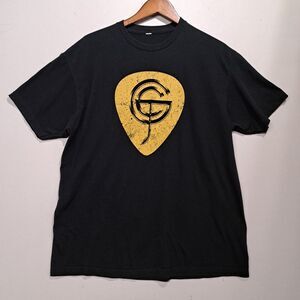 Gary Clark Jr Guitar Pick T Shirt Tee Black Cotton Short Sleeve XL
